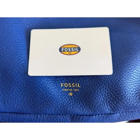 Fossil Royal Blue Leather Crossbody Bag - Picture 15 of 15